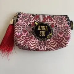 ANNA SUI バビ BABBI 花柄ポーチ タッセル付き