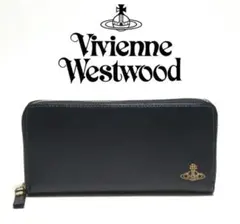 新品【ヴィヴィアンウエストウッド】カラーブロック ラウンドファスナー長財布 黒