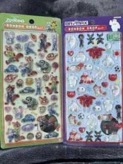 は*ち様 ズートピア　ベイマックス　ボンボンドロップシール正規品