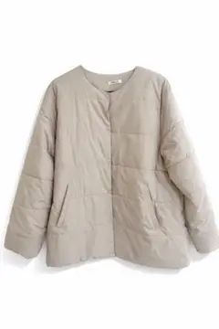 CINEMA CLUBベージュ ボタン留め ダウンジャケット Lサイズ