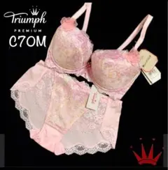 ＊C70Mトリンプ プレミアム レッドレーベル0088 ブラ＆ショーツ Pink