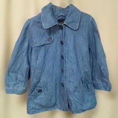 H&M デニムジャケット L相当 綿100％ 7分袖