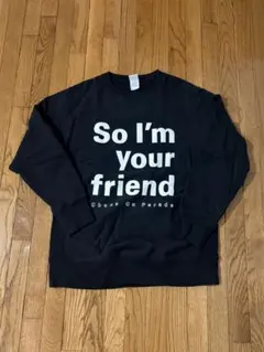原島ど真ん中宙芳 スウェット ブラック L I’m so your friend
