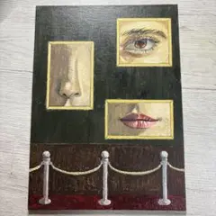 現代アート 水彩絵の具 ボールペン 顔のパーツ