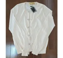 カーディガン　薄ピンク　ビジュー付き　タグ付き