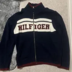TOMMY HILFIGER ネイビー　 ジップアップ　セーター
