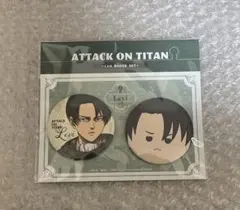 ワケあり特価 進撃の巨人 リヴァイ kinokosといっしょ 缶バッジセット