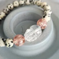 T*I様 天然石 ダルメシアン ジャスパー 貔貅 デザイン ブレスレット