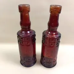 昭和レトロ 小瓶 ガラスボトル 2本