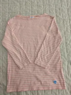 ORCIVAL　七分袖Tシャツ　ピンク×ホワイト　1