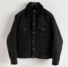 90s LEVIS ブラック デニム ボア ジャケット USA製 XL - メルカリ