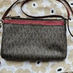 今だけ❗MICHAEL KORS ブラウン/レッド ショルダーバッグ
