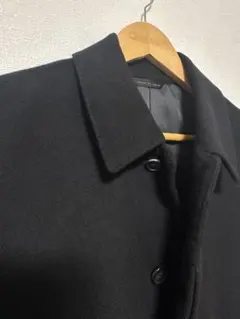 【極美品】 深喜毛織製カシミヤ100% 野海謹製　ブラック コート　日本製　S