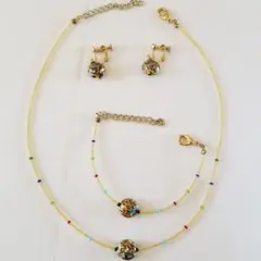 【美品】3点セットネックレス☆イヤリング☆ブレスレット