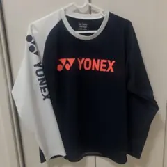 YONEX 長袖ウェア S ネイビー/ホワイト