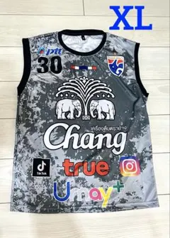 タイの定番！ノースリーブプラクティスシャツ　XL グレー