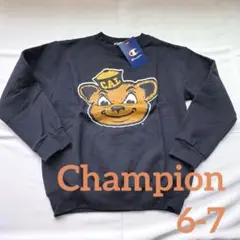 【新品】Champion CAL クマ ネイビー トレーナー 6-7