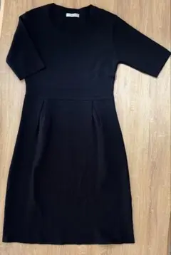 【美品】VIRINA ヴィリーナ タックワンピース ブラック Aライン L
