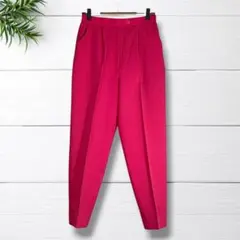 3023　CASHING　タック　赤系　カジュアル　パンツ　レディース　【L】