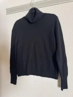 UNIQLOカシミヤ100%タートルニットセーター黒