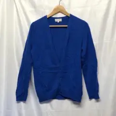 カシミヤ100% FIANNUE カーディガン　ブルー　40