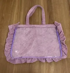 ザッカマート A3 バッグチャーム付きフリルトートバッグ コーデュロイ 痛バ