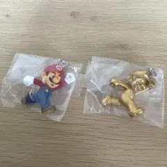 スーパーマリオ　めじるしアクセサリー2 マリオとゴールドマリオ