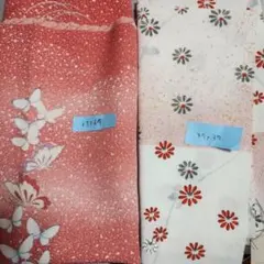 ポリエステルちりめんはぎれセット 64x37cmと37x37cm