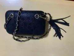 ブラック編み込み風ハンドバッグ