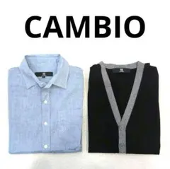 ◯ CAMBIO　カンビオ　コットンシャツ　カーディガン　2枚セットのサムネイル