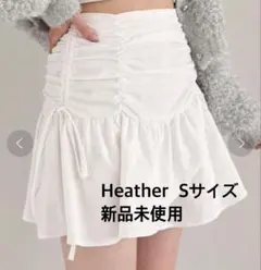 Heather イレヘムフリルミニスカート オフホワイト Sサイズ