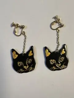 黒猫　イヤリング