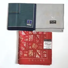 CELINE イヴサンローラン ハンカチ 3枚セット