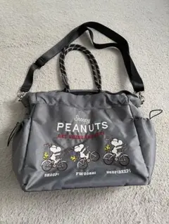 PEANUTS スヌーピートートバッグ グレー