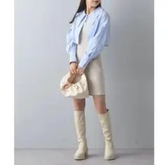 【新品タグ付】Chico クロップドシャツ＋タンクミニワンピースセット