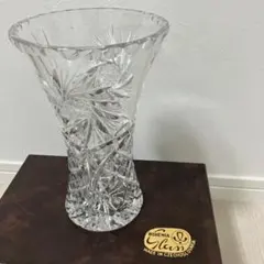 ヴィンテージ ボヘミアンクリスタル 花瓶/ベース チェコスロバキア製