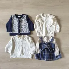 まとめ売り　80サイズ　女の子　バースデイ　西松屋　アイボリー、青系