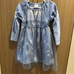 Disney Frozen 水色 長袖ワンピース 100