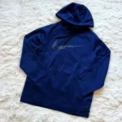 【NIKE】ナイキ プルオーバーパーカー　ブルー　迷彩　カモ柄　L スポーティー