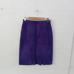 1.29◎M825P◎ヴィンテージ◎紫革タイトスカート◎9号