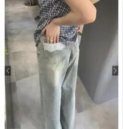 GRL グレイル　レースデニム　タグ付