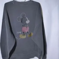 新品 トレーナー XL ミッキー ディズニー ピグメント スウェット 裏毛