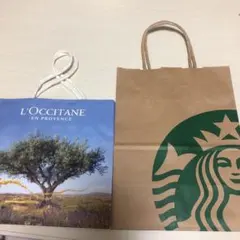 スターバックス&ロクシタンの紙袋セット