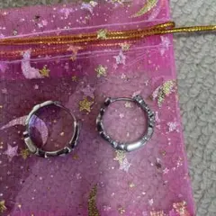 お値下げフープピアス ハワイアン波デザイン