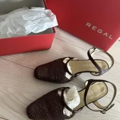 REGAL メッシュストラップサンダル ダークブラウンのサムネイル