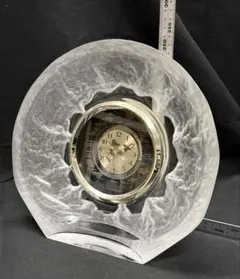 【動作確認済 美品】HOYAクリスタルガラス ワールドクロックアナログ世界時計のサムネイル