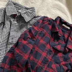 110センチ　柄シャツ　チェックシャツ
