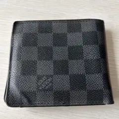 ルイ・ヴィトン ダミエ ブラック 二つ折り財布