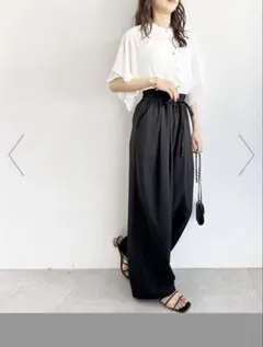 最終値下げ⭐︎上品見えダブルタックワイドイージーパンツ