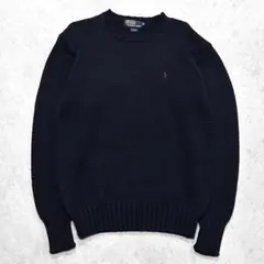 専用！90s ポロバイ ラルフローレン 刺繍ロゴ ニット セーター ローゲージ